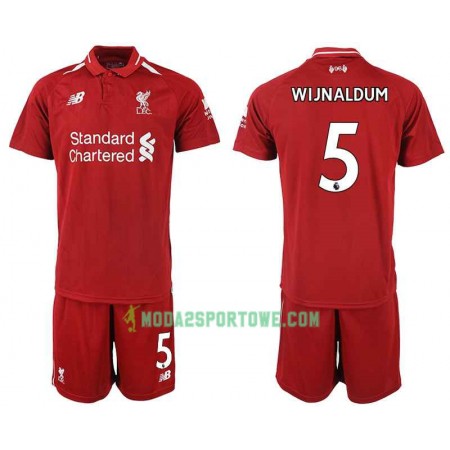 Koszulka Liverpool WIJNALDUM 5 Dziecięcy Domowe Stroje Piłkarskie 2018/19 Krótki Rękaw